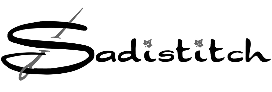 Full logo for Sadistitch, a custom costume company